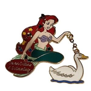 Disney Pin LITTLE MERMAID PRINCESS ARIEL 12 Christmas Swans Swim LE 300 74400